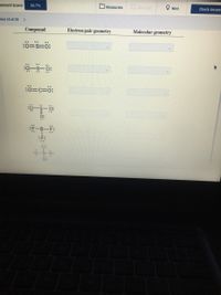 L Give Up?
O Hint
Check Answe
gnment Score:
58.7%
Resources
tion 16 of 30 >
Compound
Electron pair geometry
Molecular geometry
:0=S=0:
:ö=c=ö:
