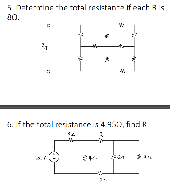 Solved Use the diagram to determine total resistance. (Round