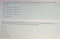 ### Utility Function and Expenditure Analysis

#### Problem 1: Finding the Expenditure Function
An individual has a utility function given by \( U(X, Y) = \min\{4X^2, Y^2\} \). The task is to find the expenditure function as a function of the prices \( p_x, p_y \) and utility \( U \).

The options for the expenditure function \( E(p_x, p_y, U) \) are:

- a. \( E(p_x, p_y, U) = U(p_x + p_y) \)
- b. \( E(p_x, p_y, U) = U^2(p_x + 2p_y) \)
- c. \( E(p_x, p_y, U) = \sqrt{U \left(\frac{p_x}{2} + p_y\right)} \)
- d. \( E(p_x, p_y, U) = \sqrt{U(p_x p_y)} \)

The correct answer is:
- c. \( E(p_x, p_y, U) = \sqrt{U \left(\frac{p_x}{2} + p_y\right)} \)

#### Problem 2: Utility Maximization with a Given Expenditure Function
Eugene has the following expenditure function:
\[ E(p_x, p_y, U) = p_x^{1/2} p_y^{1/2} U. \]

Given that Eugene has an income of 200 and the prices are \( p_x = 1 \), \( p_y = 4 \), we need to determine the maximum utility he can achieve.

The options for the maximum utility are:

- a. 25
- b. 50
- c. 100
- d. 200

The correct answer is:
- c. 100

#### Explanation of Solution to Problem 2
To solve this, we use the given expenditure function:
\[ E(p_x, p_y, U) = p_x^{1/2} p_y^{1/2} U. \]

Substitute the given values:

\[ 200 = (1)^{1/2} (4)^{1/2} U \]
\[ 200 = \sqrt{1} \cdot 2 \cdot U \]
\[ 200 = 2U \]
\[ U = \frac{200