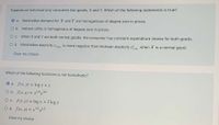 Suppose an individual only consumes two goods, X and Y. Which of the following statements is true?
O a. Marshallian demand for X and Y are homogenous of degree zero in prices.
O b. Indirect utility is homogenous of degree zero in prices.
Oc. When X and Y are both normal goods, the consumer has constant expenditure shares for both goods.
O d. Marshallian elasticity ep, is more negative than Hicksian elasticity en, when X is a normal good.
Clear my choice
Which of the following functions is not homothetic?
O a. f(x, y) = log x + y
O b. f(x, y) = xA y314
O c. f(x, y) = log x +2 log y
O d. f(x, y) = x2 y/2
Clear my choice
