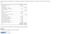 The following amounts appeared on the Mendelsteln Company's adjusted trial balance as of October 31, 2020, the end of Its fiscal
year.
Debit
Credit
Merchandise inventory
$ 1,750
Other assets
47, 000
$ 43, 340
37,698
Liabilities
Joe Mendelstein, capital
Joe Mendelstein, withdrawals
3,700
Interest income
185
Sales
103,400
Sales returns and allowances
8, 200
Sales discounts
1,195
Purchases
44, 200
Purchase returns and allowances
2, see
Purchase discounts
970
Transportation-in
Sales salaries expense
Rent expense, selling space
Store supplies expense
Advertising expense
Office salaries expense
5,400
18,500
9,900
3,900
9,700
22,700
Rent expense, office space
Office supplies expense
8, 300
3,640
Totals
$188,085 $188,085
A physical count shows that the cost of the ending inventory is $13,300.
Required:
1. Calculate the company's net sales for the year.
Net sales
