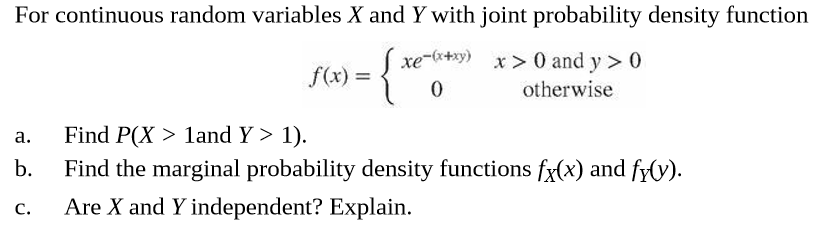 Answered For Continuous Random Variables X And Y… Bartleby