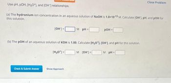 Answered: Use PH, POH, [H₂O*], And [OH-]… | Bartleby