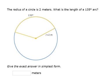 Answered: The radius of a circle is 2 meters.… | bartleby