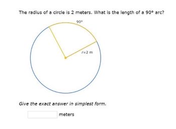 Answered: The radius of a circle is 2 meters.… | bartleby