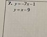 7.y=ー7x-1
ア=x-9
