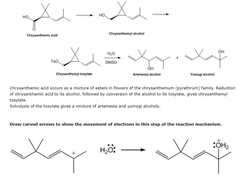 Answered: Chrysanthemic acid occurs as a mixture… | bartleby