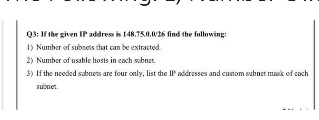 Answered Q3 If The Given Ip Address Is Bartleby