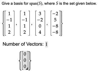 Answered: Give A Basis For Span(S), Where S Is… | Bartleby