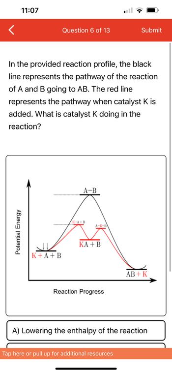 Answered: In The Provided Reaction Profile, The… | Bartleby