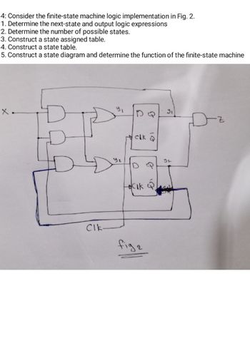 Answered: 4: Consider the finite-state machine… | bartleby