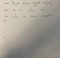 НО
10% SO
I ON
Substrates:
Br
CI
Base/Nuc:
OSH
H,O
H;C
ОН
/ 90% H
Solvent:
H;C-C=N
10% H2SO4
H,C-
ОН
ОН
SN2:
E2:
