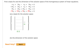 Answered: Find A Basis For And The Dimension Of… | Bartleby