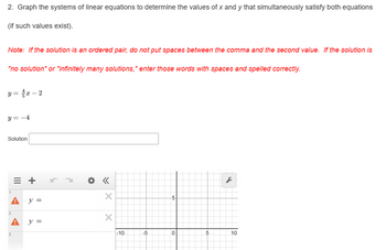 Answered: 2. Graph The Systems Of Linear… | Bartleby