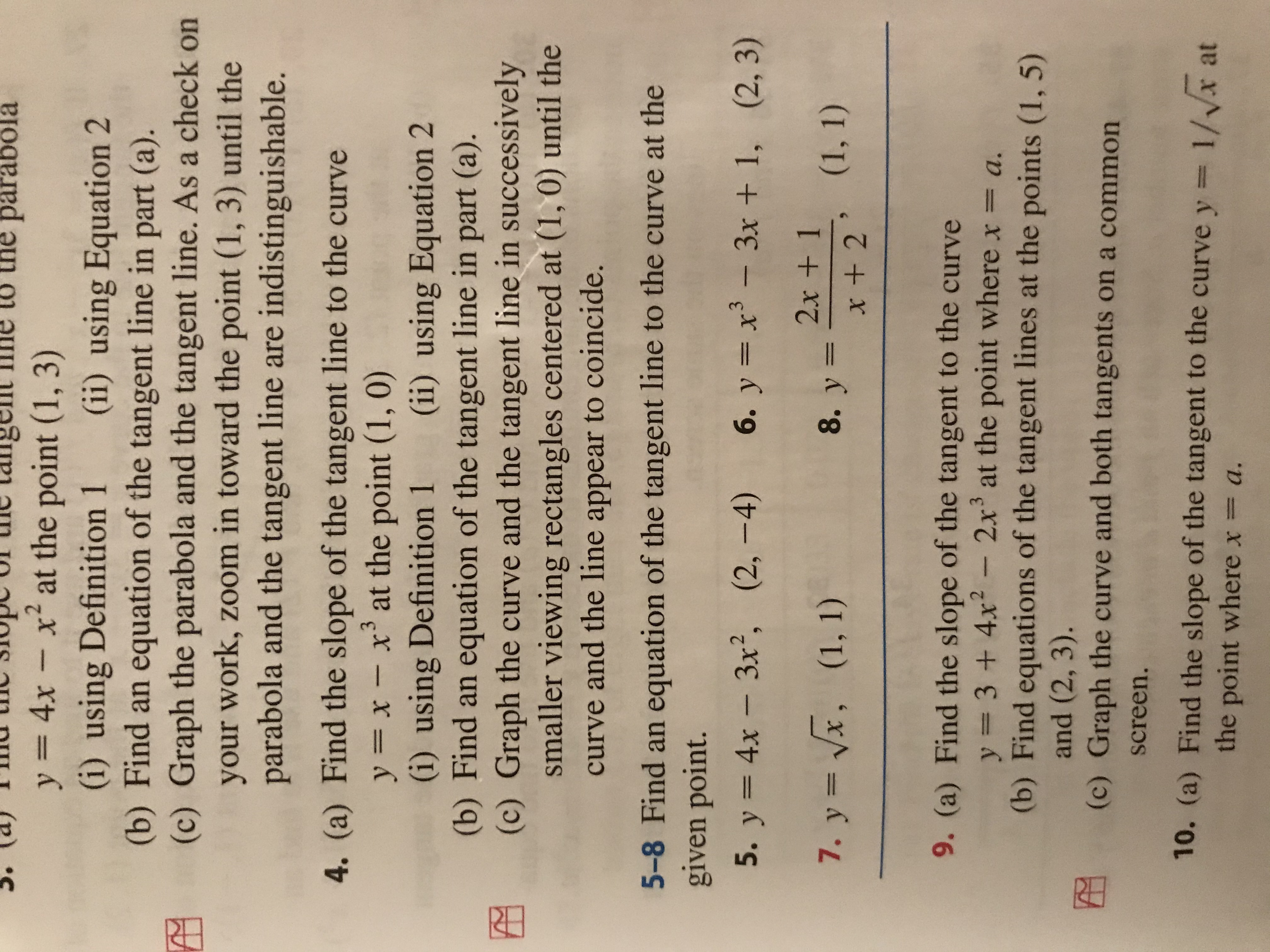 Answered Parabola Y 4x X At The Point 1 3 Bartleby