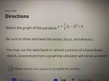 Answered: YOU PICK Directions Sketch The Graph Of… | Bartleby