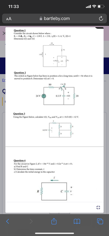 Answered: Question 1 Consider The Circuit Shown… | Bartleby