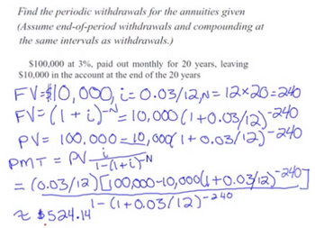 Answered: Find the periodic withdrawals PMT for… | bartleby