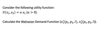 Answered: U (x₁, x₂) = a x₁ (a > 0). | bartleby