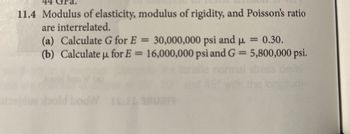 Answered: Modulus Of Elasticity, Modulus Of… | Bartleby