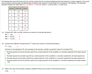 Answered: The Following Data Show The Brand,… | Bartleby