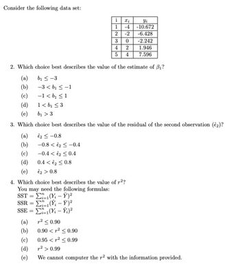 Answered: Consider The Following Data Set: (b)… | Bartleby