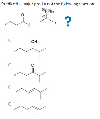 Predict the major product of the following reaction.
PPh3
SH
I
OH
?