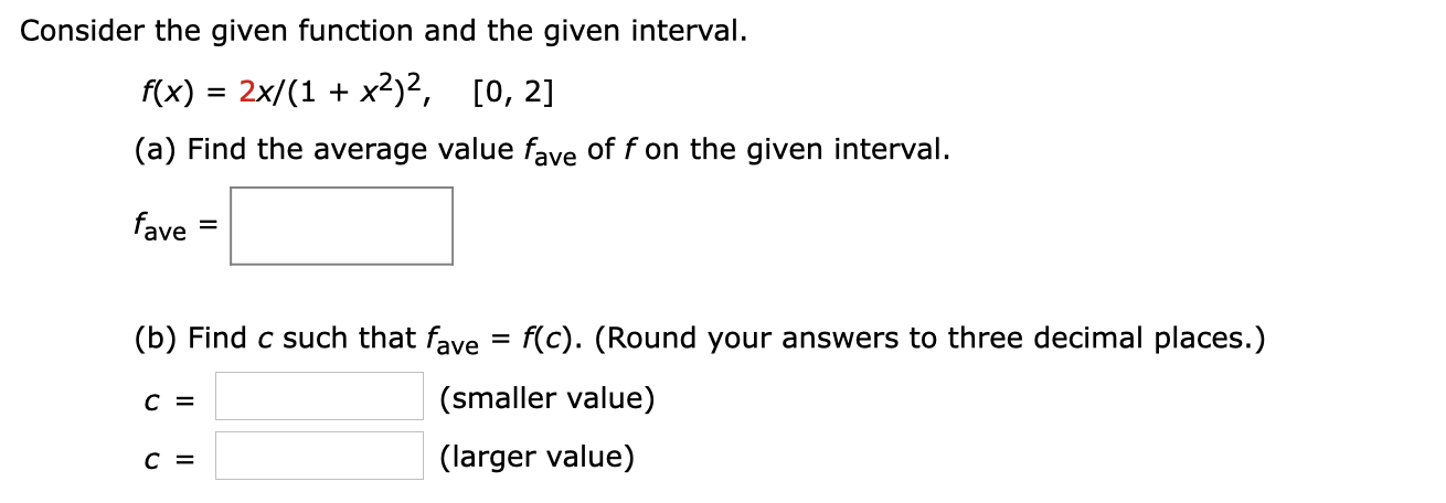 Answered Consider The Given Function And The… Bartleby