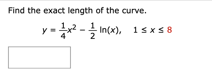 Answered Find The Exact Length Of The Curve Y … Bartleby