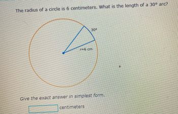 Answered: The radius of a circle is 6… | bartleby