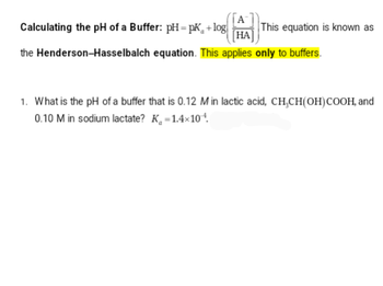 Answered A Calculating The Ph Of A Buffer Ph Pk Bartleby