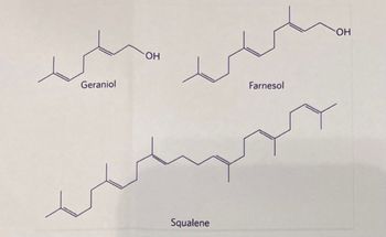 Geraniol
OH
Squalene
Farnesol
OH