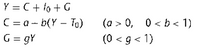 Y = C+ lo + G
C = a - b(Y – To)
(а> 0, 0<b « 1)
(0 < g < 1)
G = gY
