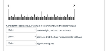 Answered: 1 [Select] J Consider the scale above.… | bartleby