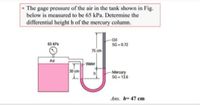 Answered: The gage pressure of the air in the… | bartleby