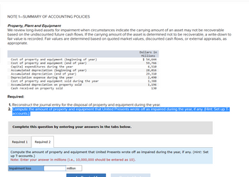 Answered: NOTE 1-SUMMARY OF ACCOUNTING POLICIES… | Bartleby