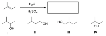 ОН
H2O
H₂SO4
II
ОН
НО.
III
OH
IV