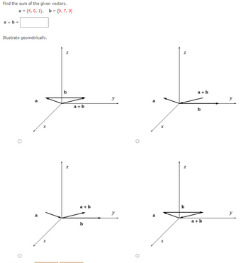 Answered: Find The Sum Of The Given Vectors. A =… | Bartleby