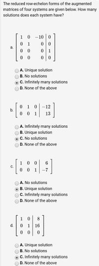 Answered The reduced row echelon forms of the bartleby