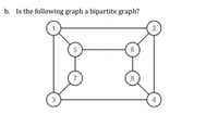 b. Is the following graph a bipartite graph?
2
5
8
3
