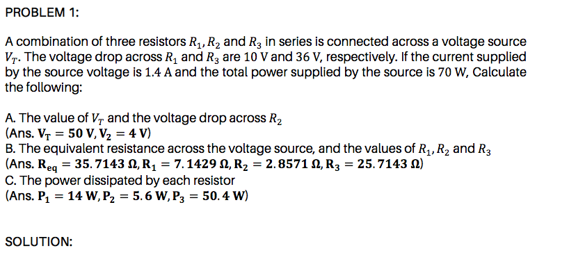 Answered: A Combination Of Three Resistors R1,R2… | Bartleby