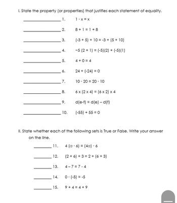 Answered: 1. State the property (or properties)… | bartleby