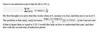 I have to use induction to prove that for all n EN21
Li=1 (1+sin()
My first thought is to price that this works when n=1, assume it is true, and then move on to n+1.
exp(-1)-еxp (1)
(1.1752011..)į but I am not sure
The problem is that sin(i). sin) becomes
2i
if that is larger than or equal to 1/20. I would like help on how to understand this part, and then
also with the second step of induction please.
