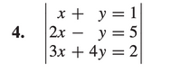 х+ у%3D 1
4.
|2х — у 3 5
=
3x + 4y = 2
