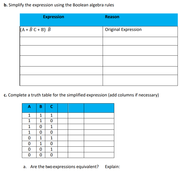 Answered: 3. Given This Expression: (A + B C + B)… | Bartleby