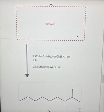 Answered: 1 Drawing 1. (CH3)2 CHNH2, Na(CN)BH3,… | bartleby