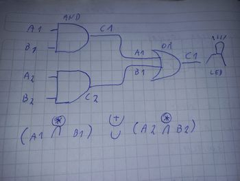 A1
ES
AND
CA
111/
A2
B₂
D
C2
+
A1
B1
DR
C1
R
(A1 & 01) & (82982)
U
(A2AB2)
LED