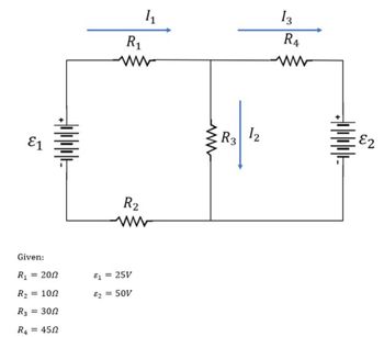 Answered: Part I. Kirchhoff's Laws in 2 Loops.… | bartleby