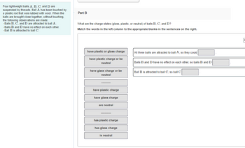 Answered: Four Lightweight Balls A, B, C, And D… | Bartleby