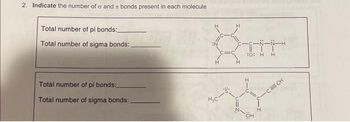 Answered 2. Indicate the number of a and bonds bartleby